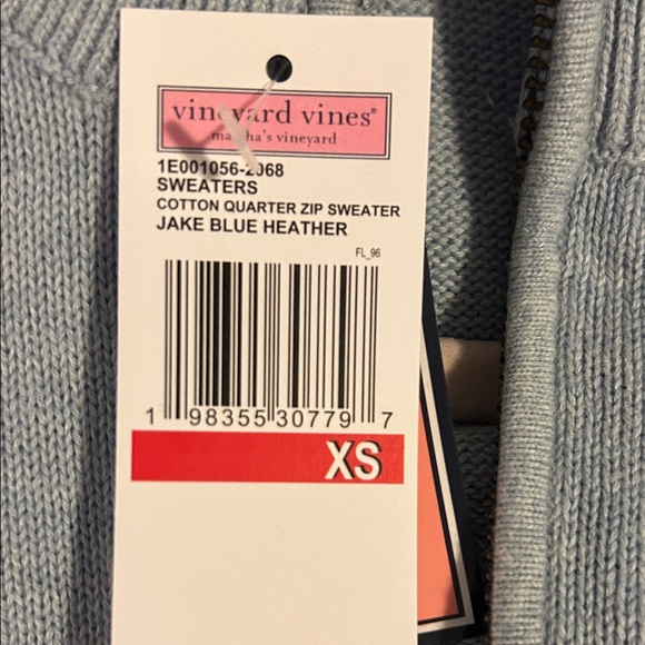 Vineyard Vines Men's Sky Blue Zip-Up Sweater - Picture 4 of 4